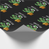 Prikkelige Grappige Cactus Woordspelingen Donkere Cadeaupapier (Hoek)