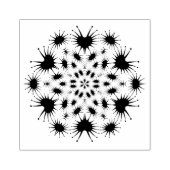 prikkende harten cirkel rubberen stempel (Afrduk)