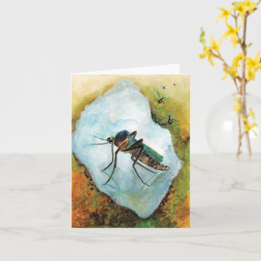 Prikkende Muggen Zomerpret Kaart (Gele Bloem)