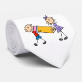 Priks Kinderen Met Potlood Stropdas (Opgerold)
