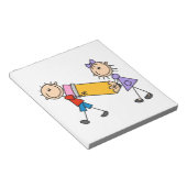 Prikt Kinderen Met Potlood Notitieblok (Schuin)