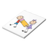 Prikt Kinderen Met Potlood Notitieblok (Linkerzijde)