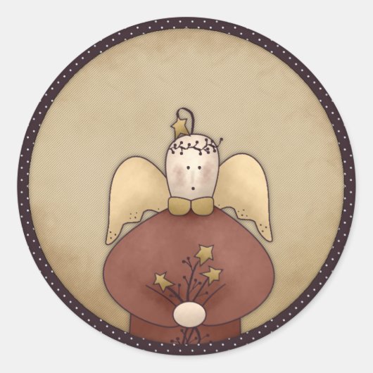 Prim Angel Vakantie Kerst Stickers (Voorkant)