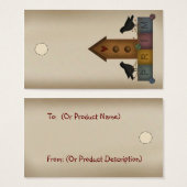 Prim Birdhouse Hang Label Visitekaartjes (Voorkant /achterkant)