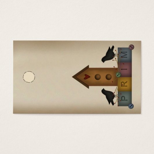 Prim Birdhouse Hang Label Visitekaartjes (Voorkant)