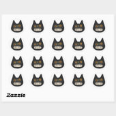 Prim Black Cat Tshirts en geschenken Ronde Sticker (Vel)