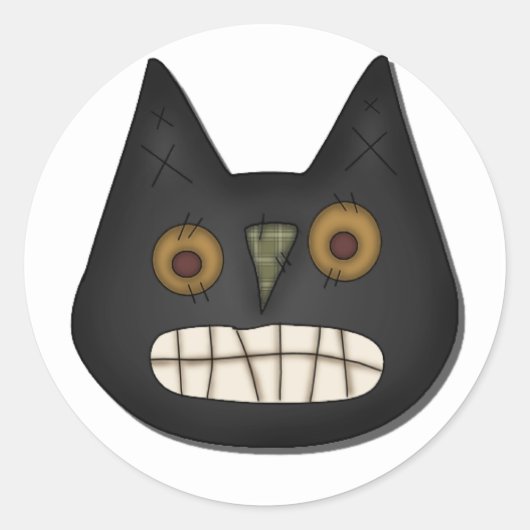 Prim Black Cat Tshirts en geschenken Ronde Sticker (Voorkant)