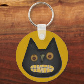 Prim Black Cat Tshirts en geschenken Sleutelhanger (Voorkant)