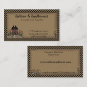 Prim Country Saltbox & Zonnebloemen Visitekaartje (Voorkant / Achterkant)