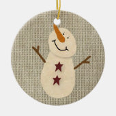 Prim Country Snowman Ornament (Voorkant)
