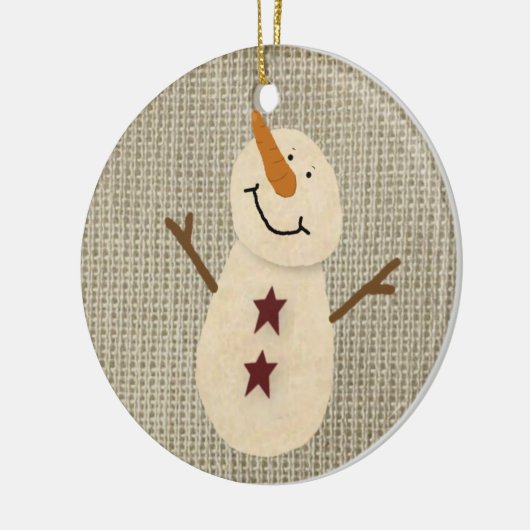 Prim Country Snowman Ornament (Links)