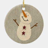 Prim Country Snowman Ornament (Achterkant)