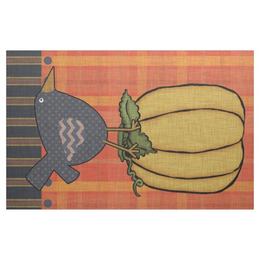 Prim Crow op Pompoen Fat Quarter Stof (Fat Quarter)