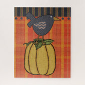Prim Crow op Pumpkin | Najaar Legpuzzel (Verticaal)
