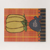 Prim Crow op Pumpkin | Najaar Legpuzzel (Horizontaal)