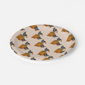 Prim Crows en Pumpkins Custom Paper Borden 7" Papieren Bordje (Gekanteld)