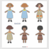 Prim Dolls Fronts en Backs Zo Schattige Sticker (Vel)