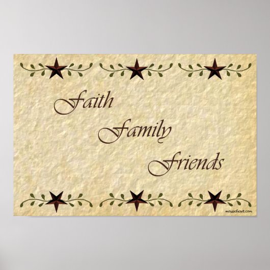 Prim Faith Family Friends Print (Voorkant)