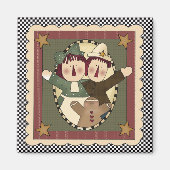 Prim Kerstmis Raggedies Magnet (Voorkant)