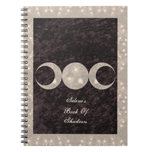Prim Moon Design Book of Shadows BOS Grimoire Notitieboek (Voorkant)