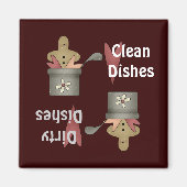 Prim Pots Clean Dirty Dishes Magnet (Voorkant)