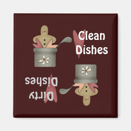 Prim Pots Clean Dirty Dishes Magnet