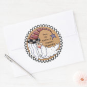 Prim Santa Maan Voedsel Cadeau Sticker (Envelop)