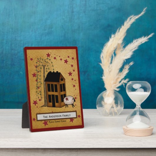 Prim Sheep and Saltbox Name Fotoplaat (Zijkant)