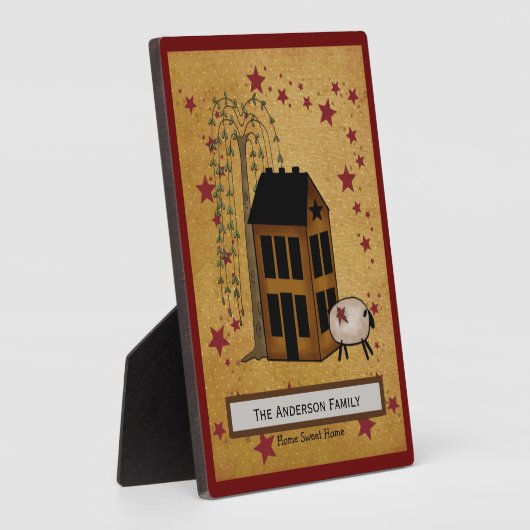 Prim Sheep and Saltbox Name Fotoplaat (Zijkant)