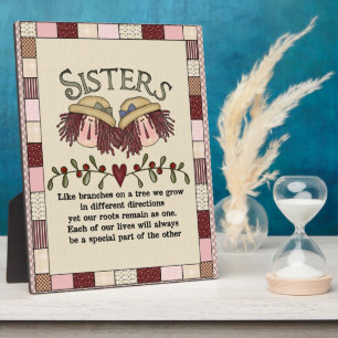 Prim Sisters Gedicht Plaquette Fotoplaat