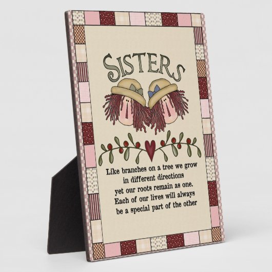 Prim Sisters Poem Plaque Fotoplaat (Zijkant)