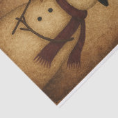 Prim Snowman and Crow Tissuepapier (Detail)