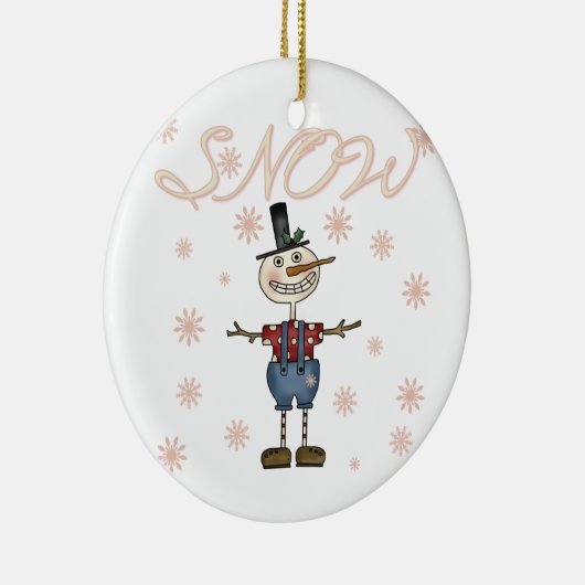 Prim Snowman Keepsake Ornament (Rechts)