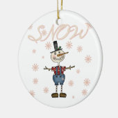 Prim Snowman Keepsake Ornament (Links)
