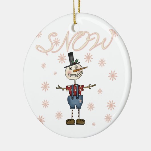Prim Snowman Keepsake Ornament (Links)