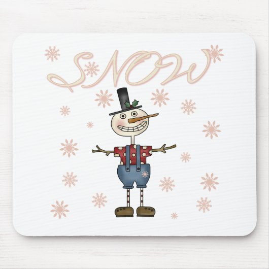 Prim Snowman T-shirts en cadeaus Muismat (Voorkant)