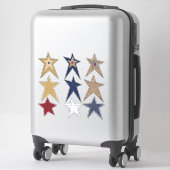 Prim Stars Felt Look Burlap Look Fun Sticker (Koffer)