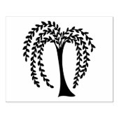 Prim Willow Tree Silhouette, 4 x 5 inch Rubber Sta Rubberstempel (Afrduk)