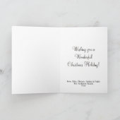 Prim Winter Snowman Wenskaart design2 Feestdagen Kaart (Binnen)