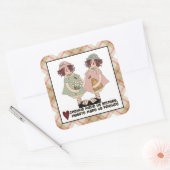 Prim zussen cartoon fun sticker (Envelop)