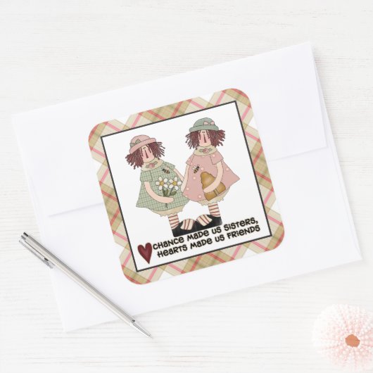 Prim zussen cartoon fun sticker (Envelop)