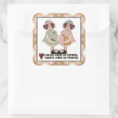 Prim zussen cartoon fun sticker (Tas)