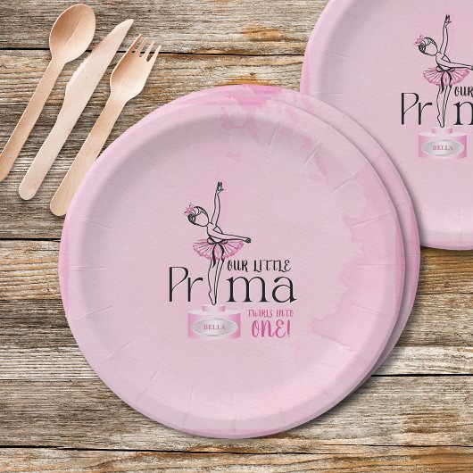 Prima Ballerina Birthday Plate Papieren Bordje