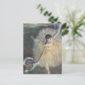 Prima Ballerina buigt op podium Edgar Degas Briefkaart (Staand voorkant)