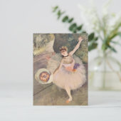 Prima Ballerina buigt op podium Edgar Degas Briefkaart (Staand voorkant)