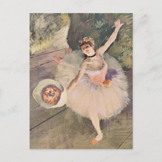 Prima Ballerina buigt op podium Edgar Degas Briefkaart (Voorkant)