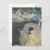 Prima Ballerina buigt op podium Edgar Degas Briefkaart (Voorkant / Achterkant)