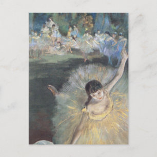 Prima Ballerina buigt op podium Edgar Degas Briefkaart