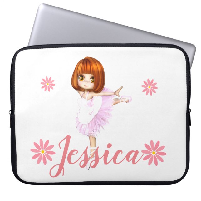 Prima Ballerina Custom Laptop Sleeve (Voorkant)