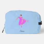 Prima Ballerina Dancer Roze Jurk Gepersonaliseerd Toilettasje (Achterkant)